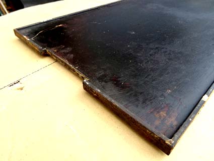 画像2: 味のある使い込んだ鉄板　縁盛り手造り鉄板　