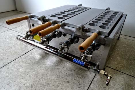 画像: たこ焼き機　回転式　手動　半自動　注文生産
