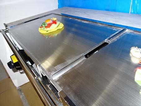 画像6: お好み焼・鉄板焼 カウンター　１８００ｘ（７００＋パイプ５０）ｘ高さ７５０　白石目柄　即納可/