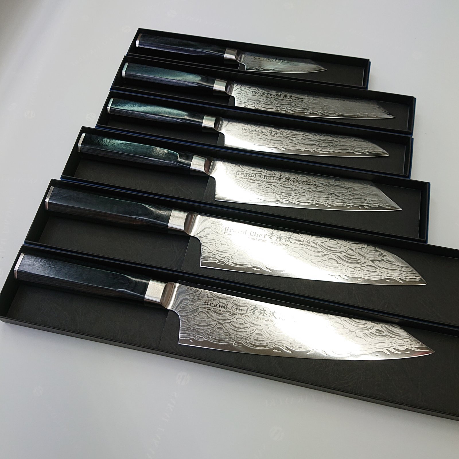 画像6: 【NEW】堺孝行　青海波 せいがいは 新品　最安　190mm　剣型牛刀  160mm 剣型三徳　120ｍｍ剣型ペテ　洋ハンドル Sakai Takayuki  Seigaiha