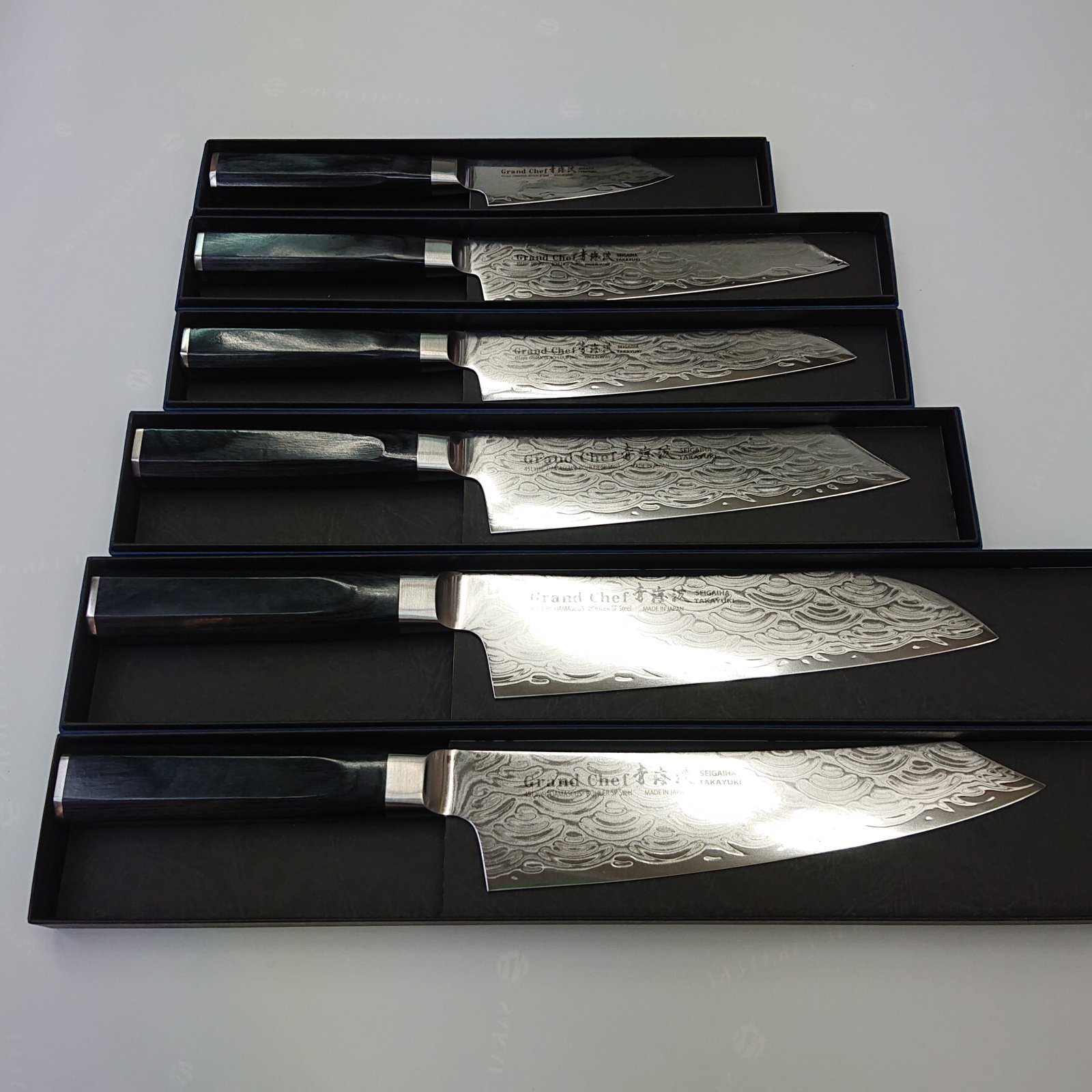 画像5: 【NEW】堺孝行　青海波 せいがいは 新品　最安　190mm　剣型牛刀  160mm 剣型三徳　120ｍｍ剣型ペテ　洋ハンドル Sakai Takayuki  Seigaiha