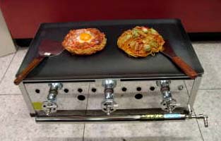 画像1: 600ｘ360型（プレス鉄板小）鉄板焼き器　ガス用